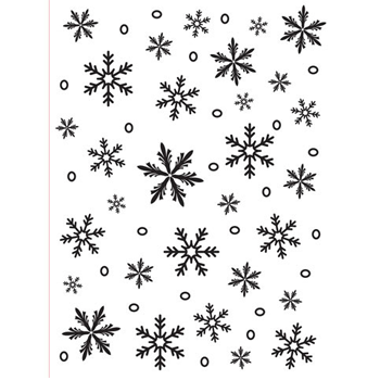 Embossing Folder Snowflake Background 4.25